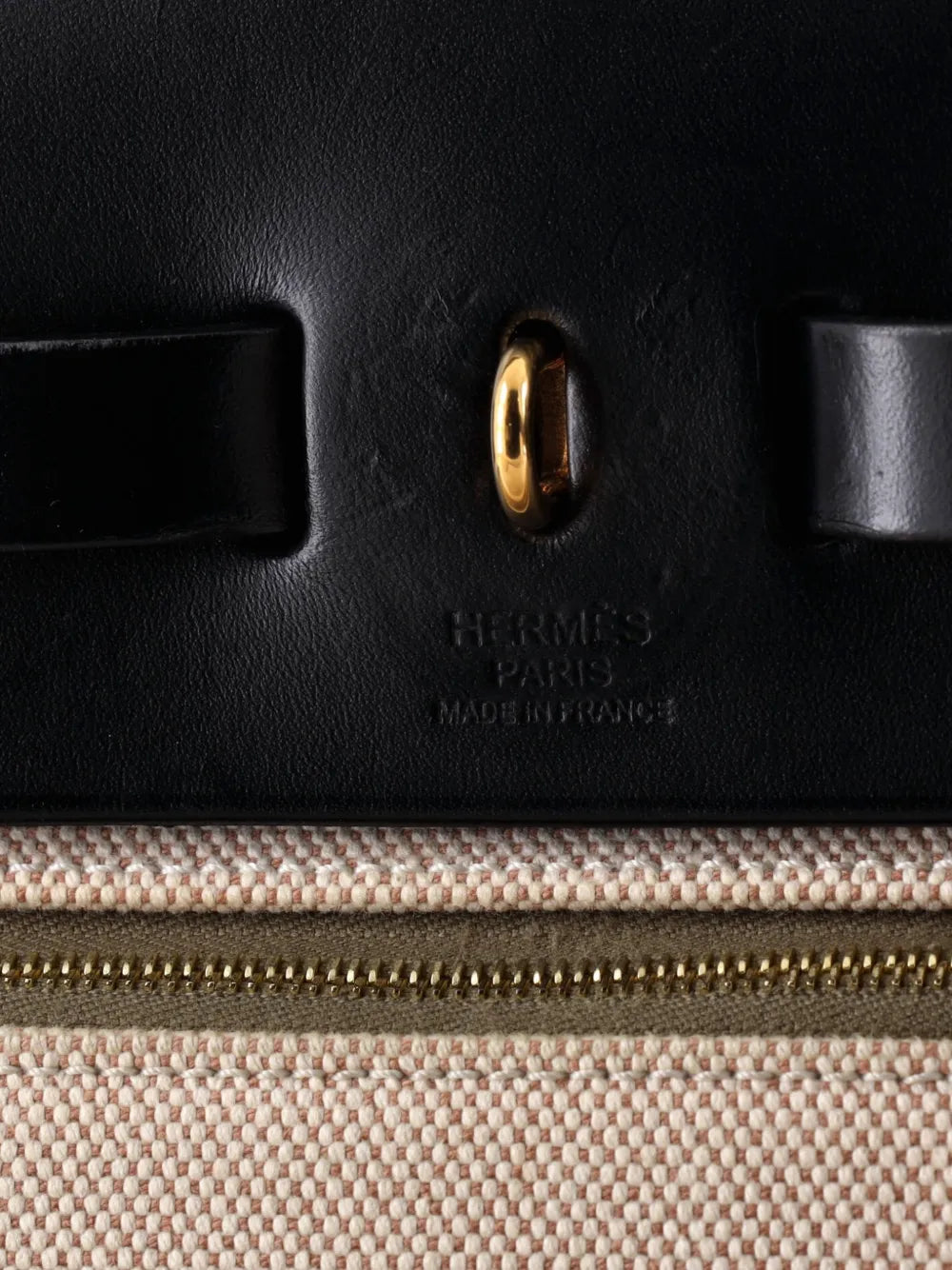 Hermes Pre Owned Herbag Zip Leather And Toile 31 Shoulder Bag — Same as shown — Size One Size — Detail View