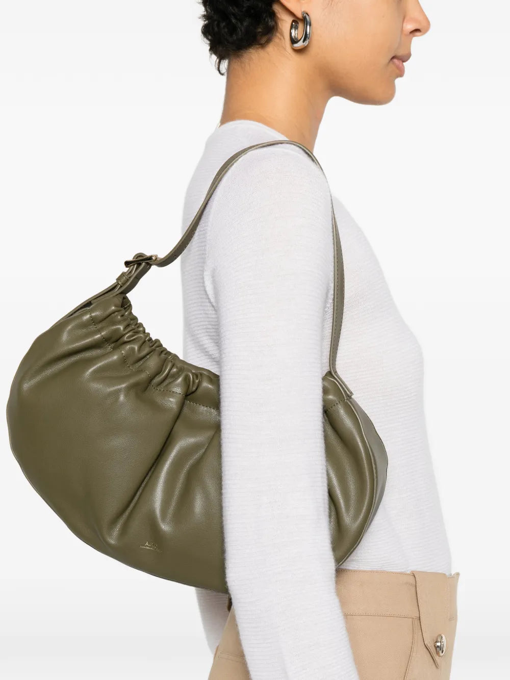 Apc Gathered Shoulder Bag — Same as shown — Size One Size — Side View