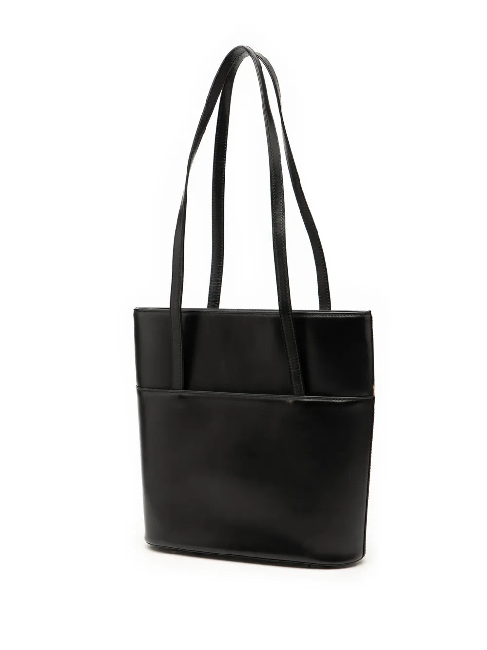 Burberry Pre Owned 2000 2017 House Check Trimmed Leather Shoulder Bag — Same as shown — Size One Size — Back View