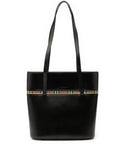 Burberry Pre Owned 2000 2017 House Check Trimmed Leather Shoulder Bag — Same as shown — Size One Size — Front View