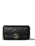 Gucci Small Gg Marmont Chevron Chain Shoulder Bag — Same as shown — Size One Size — Front View