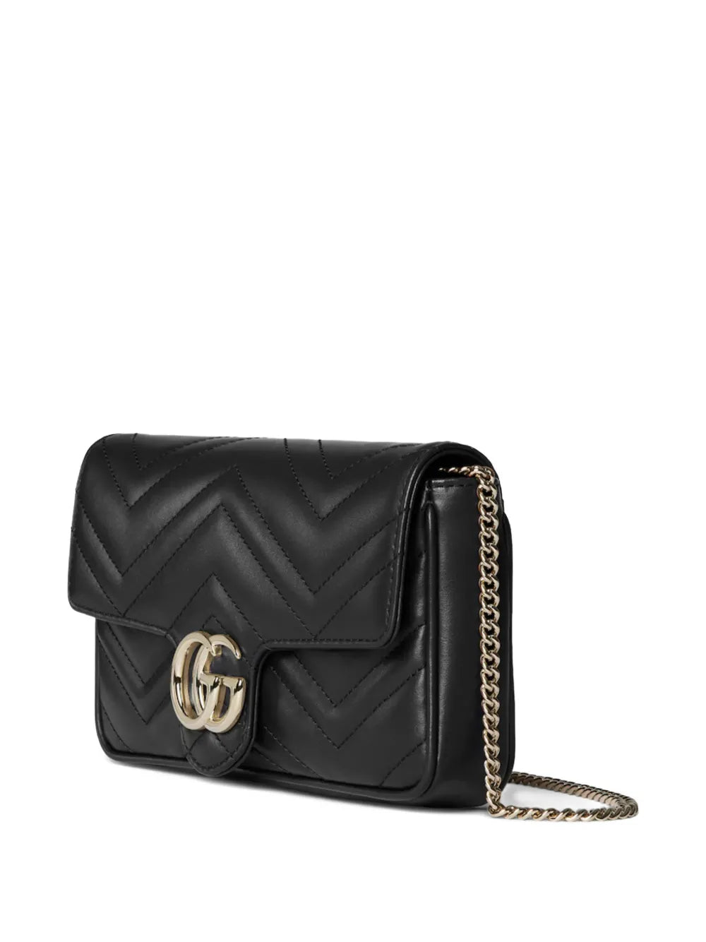 Gucci Small Gg Marmont Chevron Chain Shoulder Bag — Same as shown — Size One Size — Back View