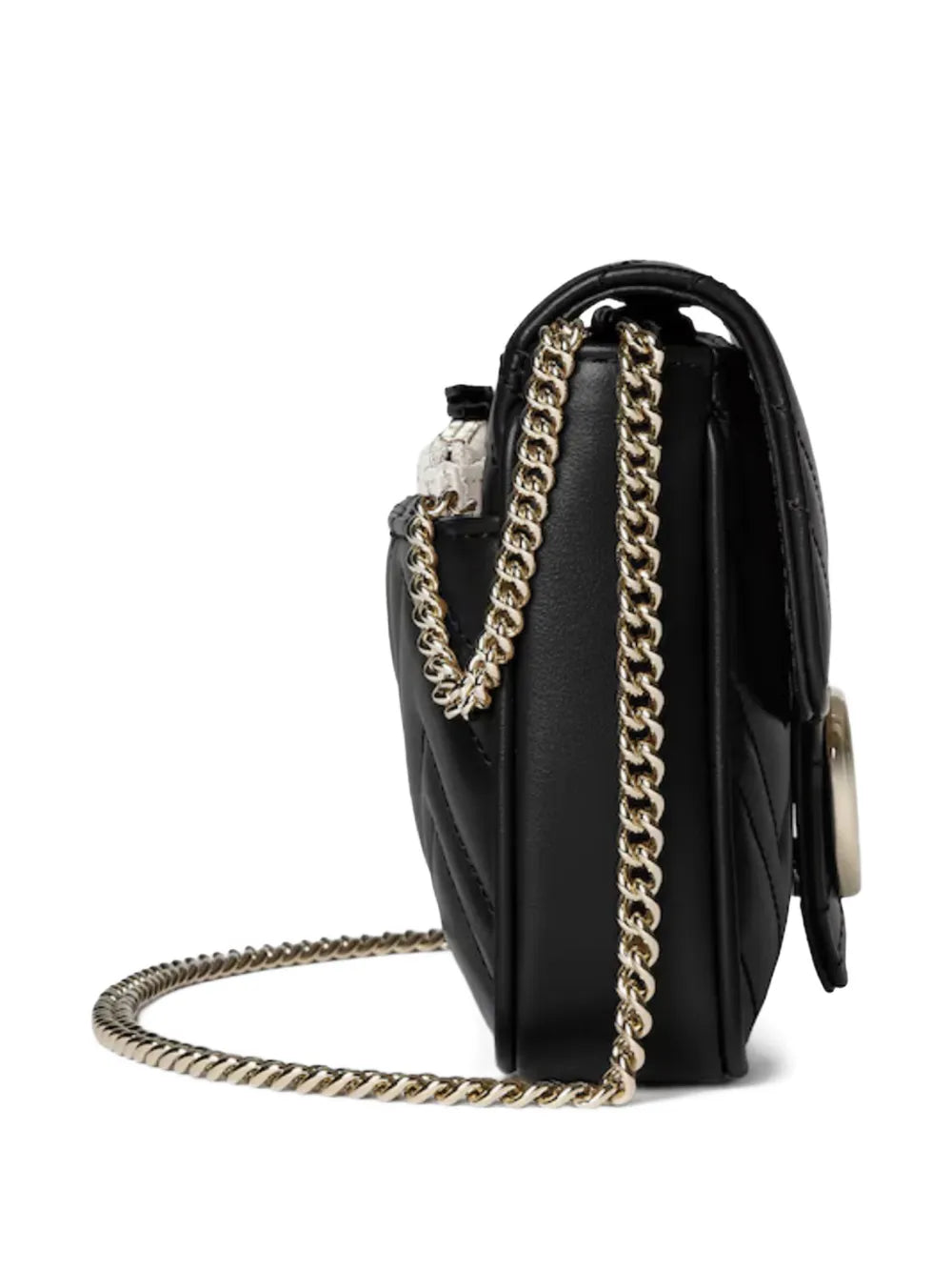 Gucci Small Gg Marmont Chevron Chain Shoulder Bag — Same as shown — Size One Size — Top View