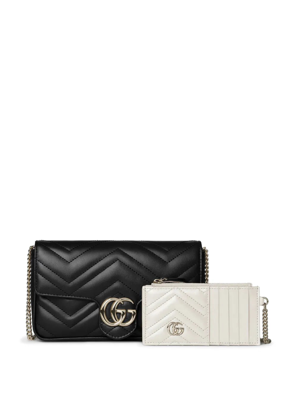 Gucci Small Gg Marmont Chevron Chain Shoulder Bag — Same as shown — Size One Size — Detail View