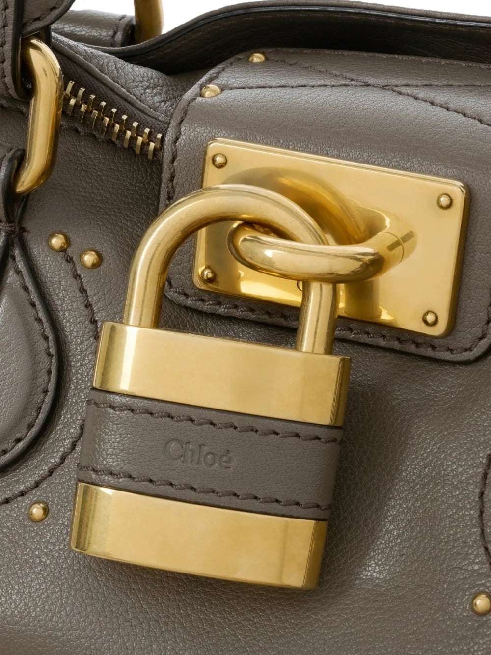 Chloe Paddington Padlock Detail Shoulder Bag — Same as shown — Size One Size — Top View