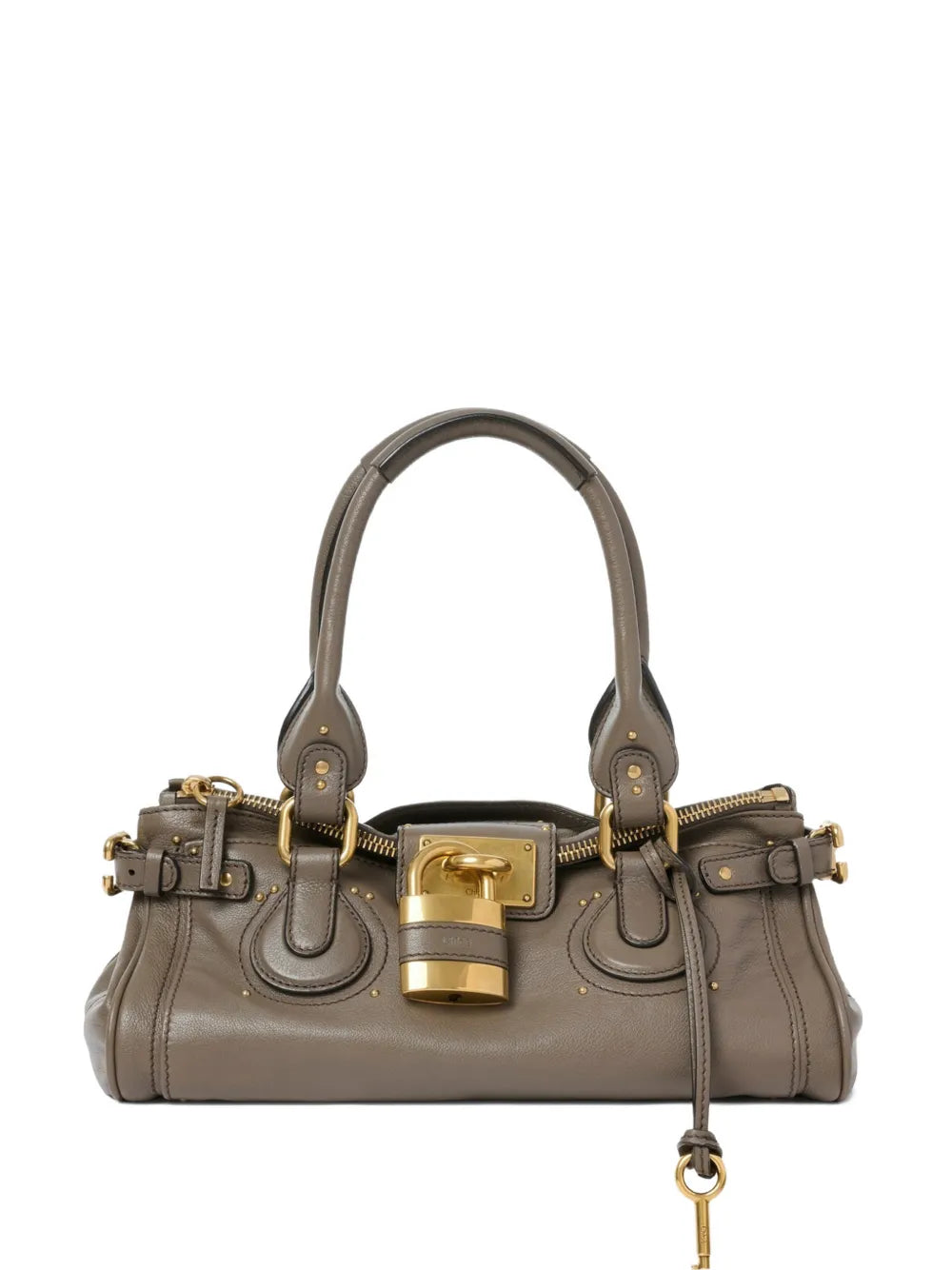 Chloe Paddington Padlock Detail Shoulder Bag — Same as shown — Size One Size — Front View
