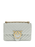 Pinko Love Chevron Bird Ring Leather Shoulder Bag — Same as shown — Size One Size — Front View