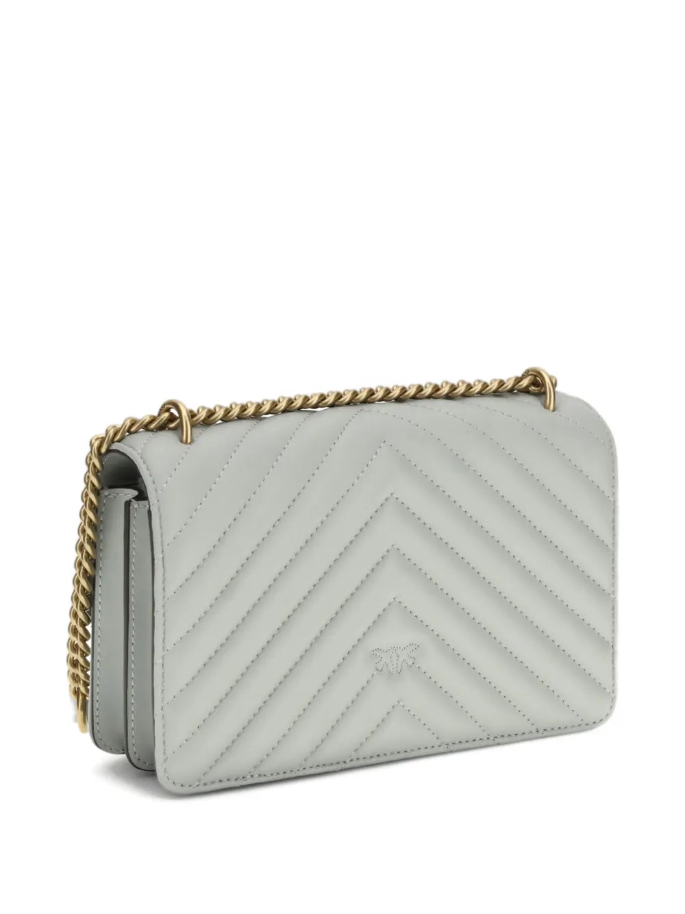 Pinko Love Chevron Bird Ring Leather Shoulder Bag — Same as shown — Size One Size — Side View
