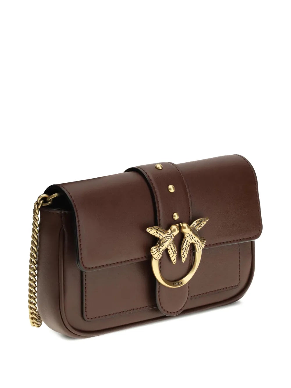 Pinko Love One Bird Buckle Chain Shoulder Bag — Same as shown — Size One Size — Back View
