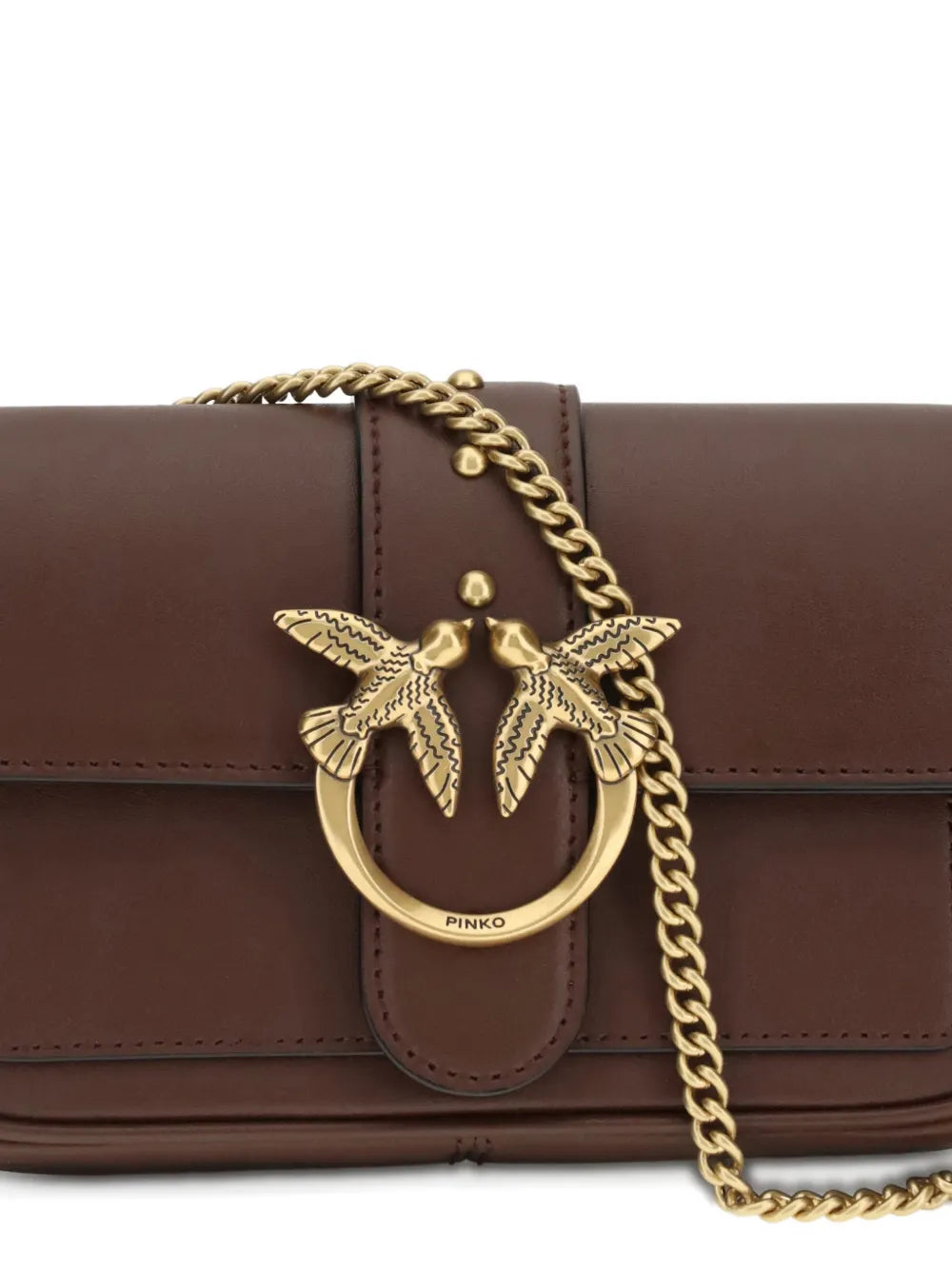 Pinko Love One Bird Buckle Chain Shoulder Bag — Same as shown — Size One Size — Top View