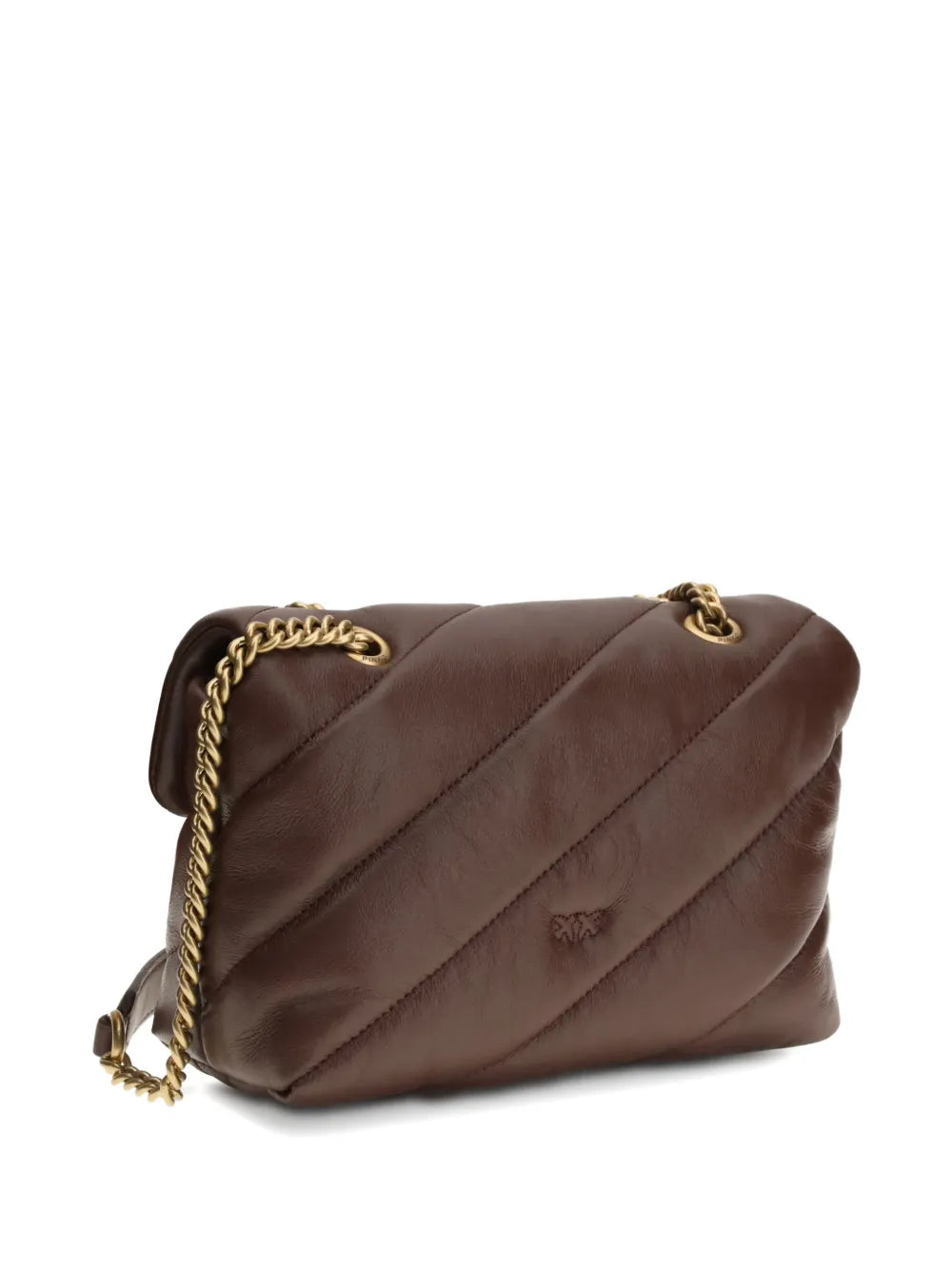 Pinko Love Quilted Chain Leather Shoulder Bag — Same as shown — Size One Size — Side View