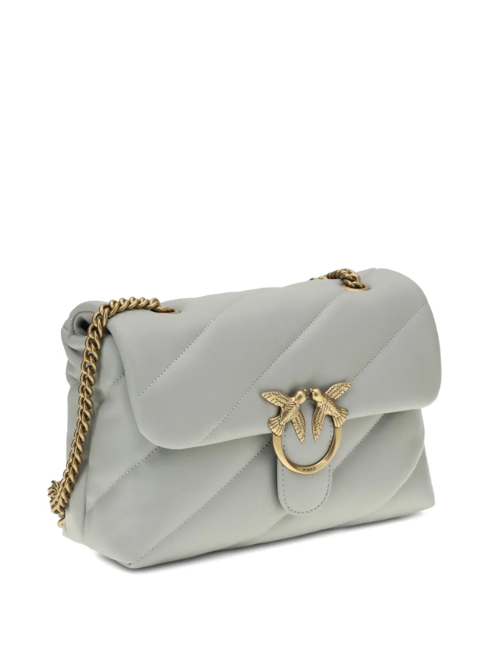 Pinko Love Quilted Bird Hardware Shoulder Bag — Same as shown — Size One Size — Side View