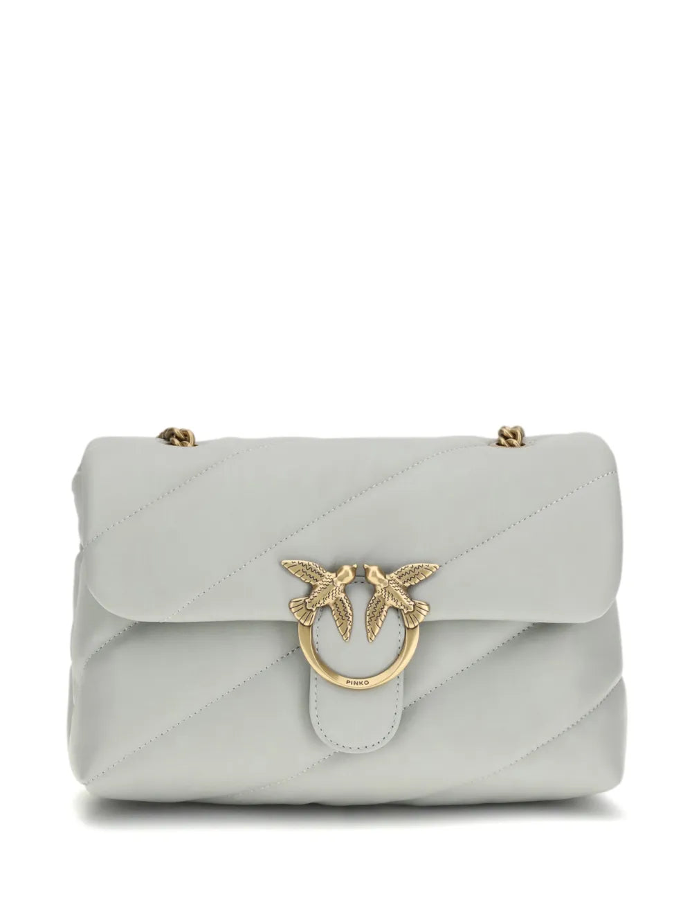Pinko Love Quilted Bird Hardware Shoulder Bag — Same as shown — Size One Size — Front View