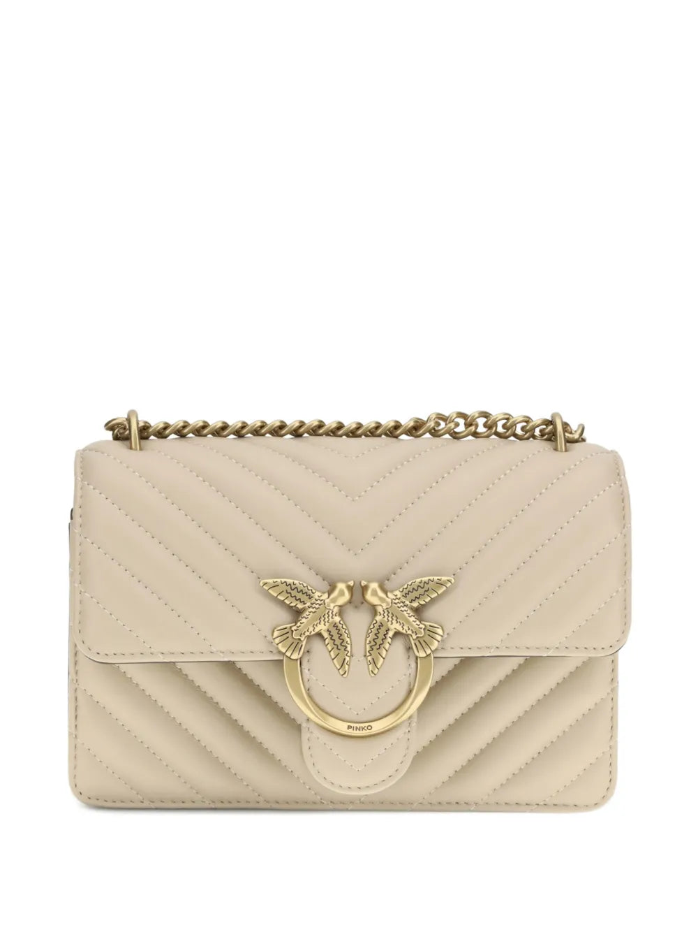 Pinko Love Chevron Chain Shoulder Bag — Same as shown — Size One Size — Front View