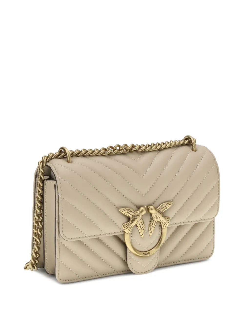 Pinko Love Chevron Chain Shoulder Bag — Same as shown — Size One Size — Back View