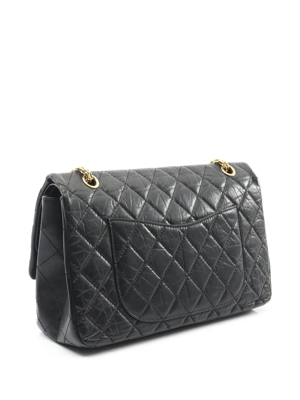 Chanel Pre Owned 2013 2014 Reissue 255 Aged Calfskin Double Flap 227 Shoulder Bag — Same as shown — Size One Size — Back View