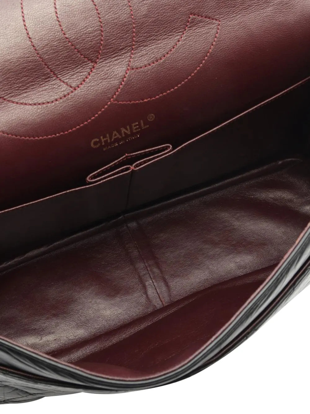 Chanel Pre Owned 2013 2014 Reissue 255 Aged Calfskin Double Flap 227 Shoulder Bag — Same as shown — Size One Size — Top View