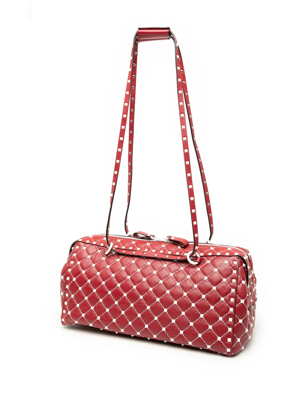 Valentino Garavani Pre Owned 2000 2017 Lambskin Free Rockstud Spike Shoulder Bag — Same as shown — Size One Size — Back View