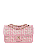 Chanel Pre Owned 2021 2025 Small Woven Lambskin And Viscose Single Flap Shoulder Bag — Same as shown — Size One Size — Front View