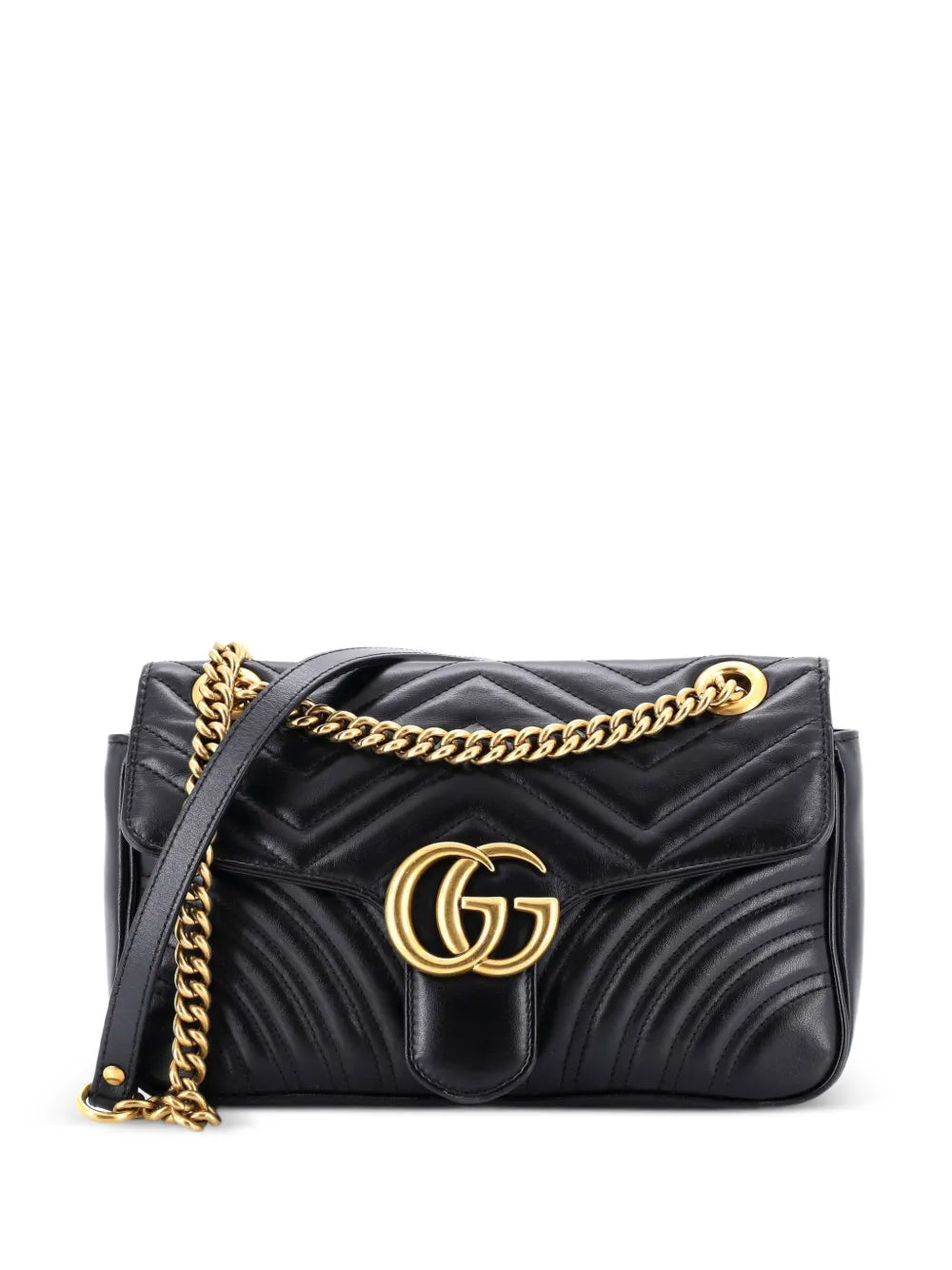 Gucci Pre Owned Gg Marmont Flap Bag Matelasse Leather Medium Shoulder Bag — Same as shown — Size One Size — Front View
