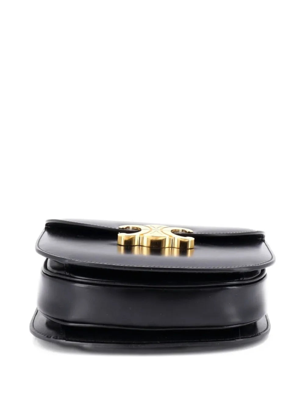 Celine Pre Owned Triomphe Besace Clea Chain Flap Bag Leather Shoulder Bag — Same as shown — Size One Size — Top View