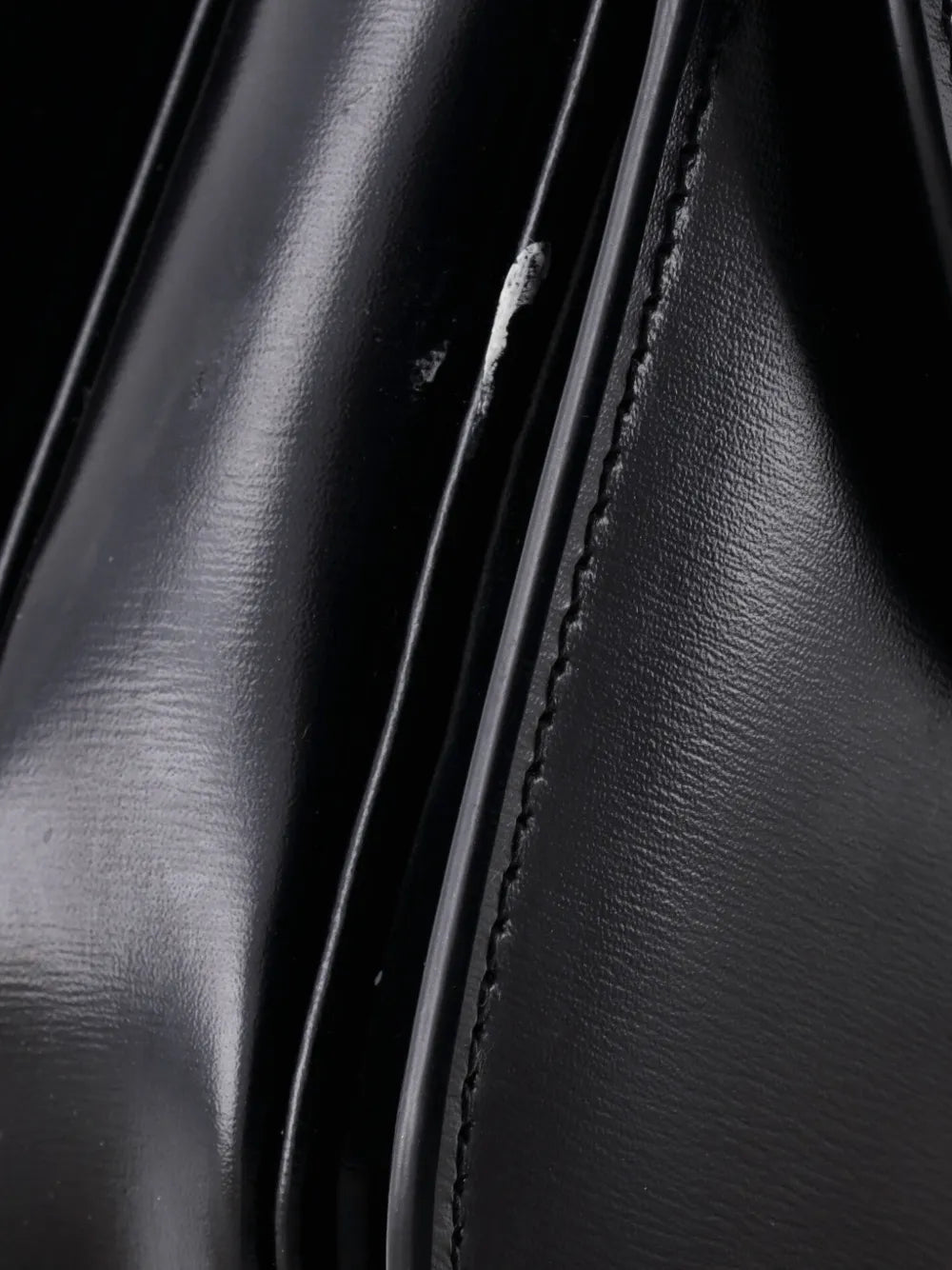 Celine Pre Owned Triomphe Besace Clea Chain Flap Bag Leather Shoulder Bag — Same as shown — Size One Size — Detail View