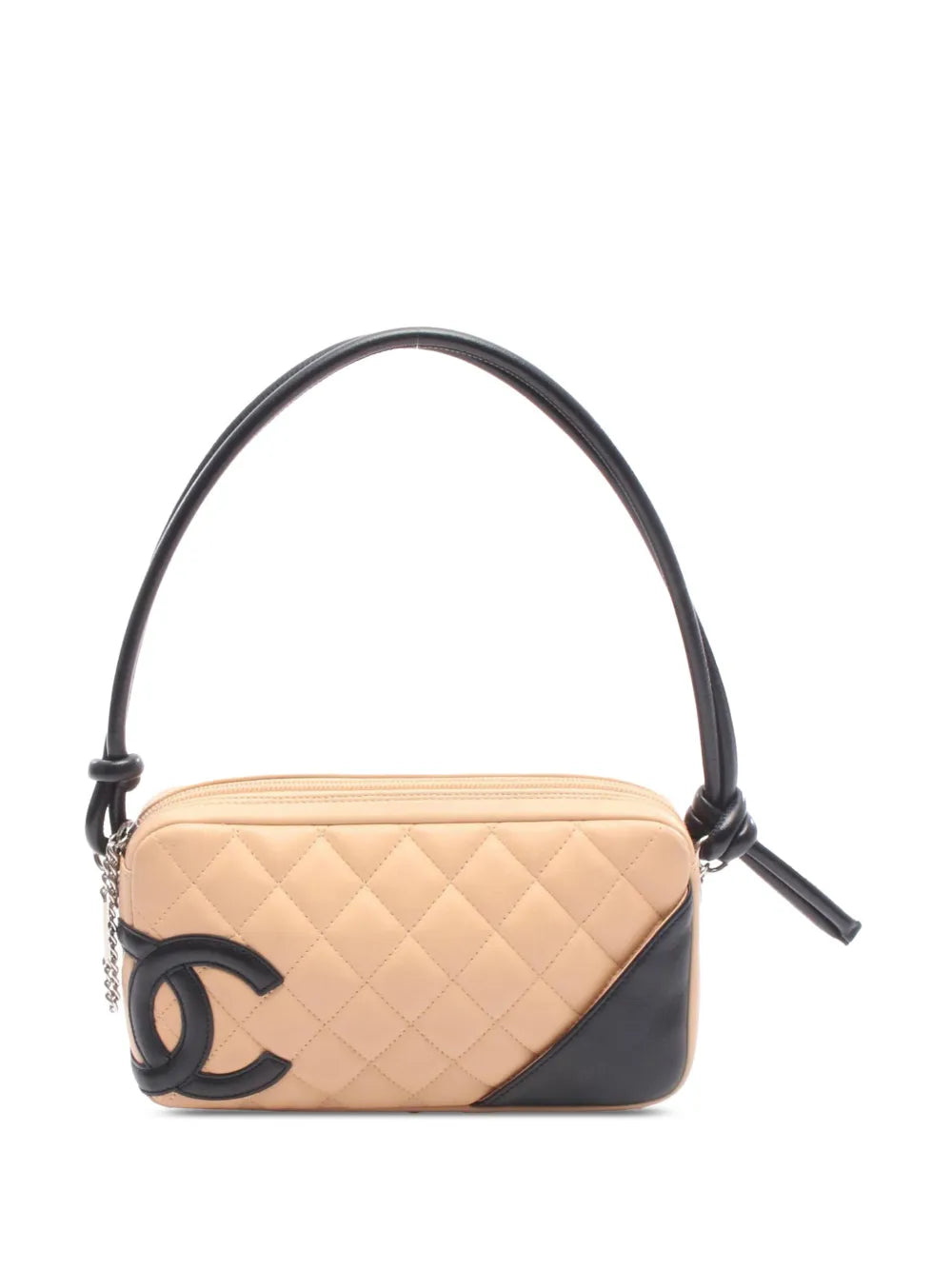 Chanel Pre Owned 2003 2004 Small Lambskin Cambon Ligne Shoulder Bag — Same as shown — Size One Size — Front View