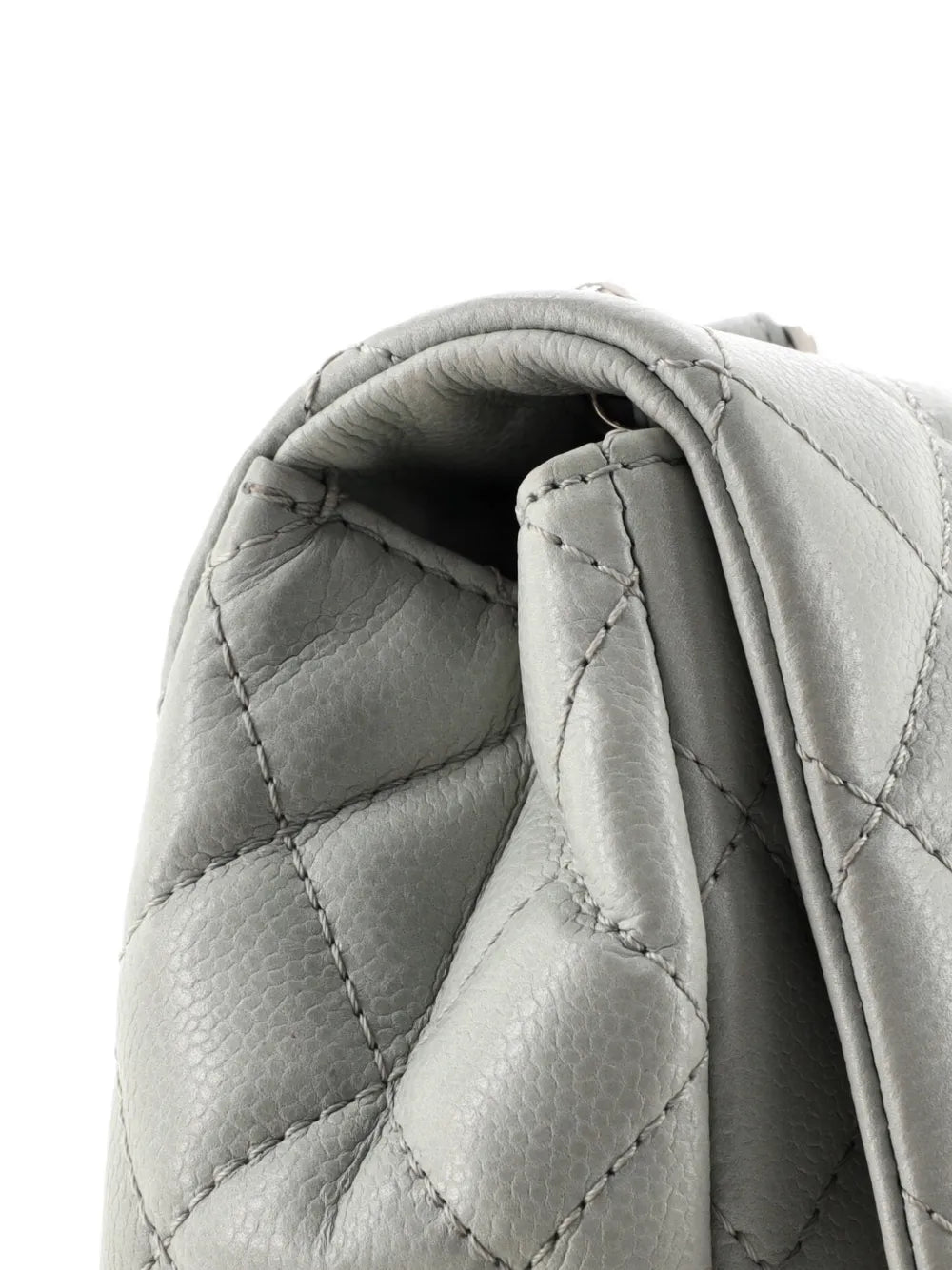 Chanel Pre Owned Classic Single Flap Bag Quilted Caviar Jumbo Shoulder Bag — Same as shown — Size One Size — Detail View