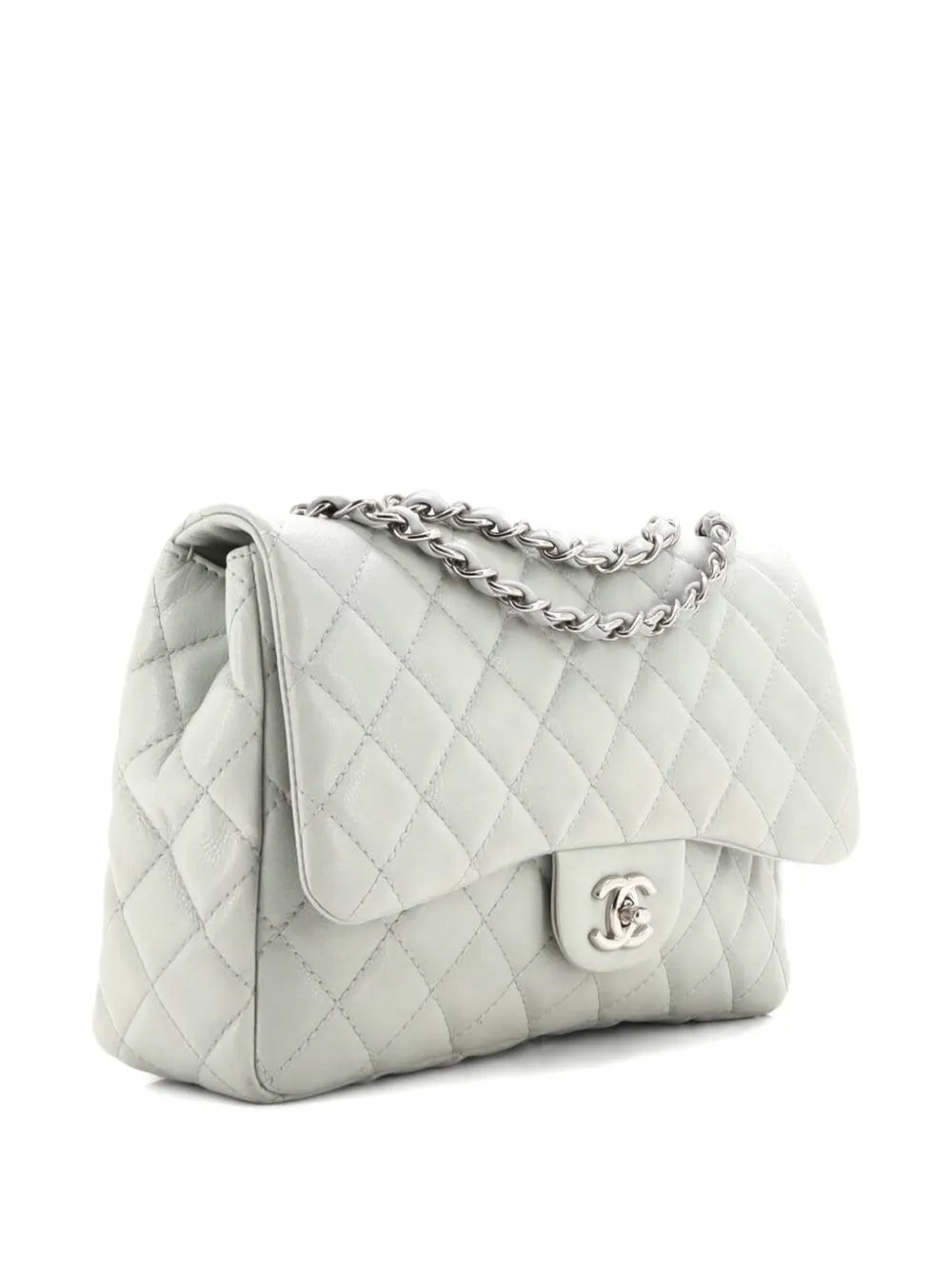 Chanel Pre Owned Classic Single Flap Bag Quilted Caviar Jumbo Shoulder Bag — Same as shown — Size One Size — Back View