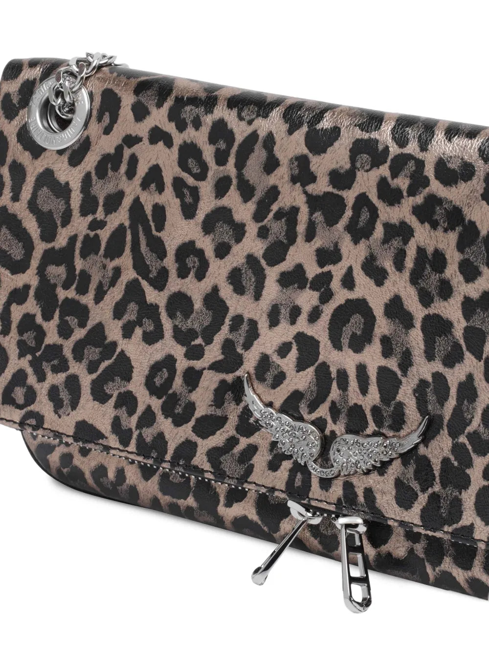 Zadigvoltaire Rock Nano Animal Print Chain Shoulder Bag — Same as shown — Size One Size — Top View