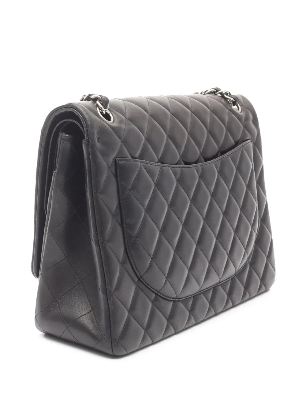 Chanel Pre Owned 2011 Maxi Classic Lambskin Double Flap Shoulder Bag — Same as shown — Size One Size — Back View