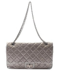 Chanel Pre Owned 2012 2013 Maxi Aged Calfskin Reissue 255 Double Flap Bag Shoulder Bag — Same as shown — Size One Size — Front View