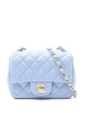 Chanel Pre Owned 2020 Mini Square Classic Lambskin Single Flap Shoulder Bag — Same as shown — Size One Size — Front View