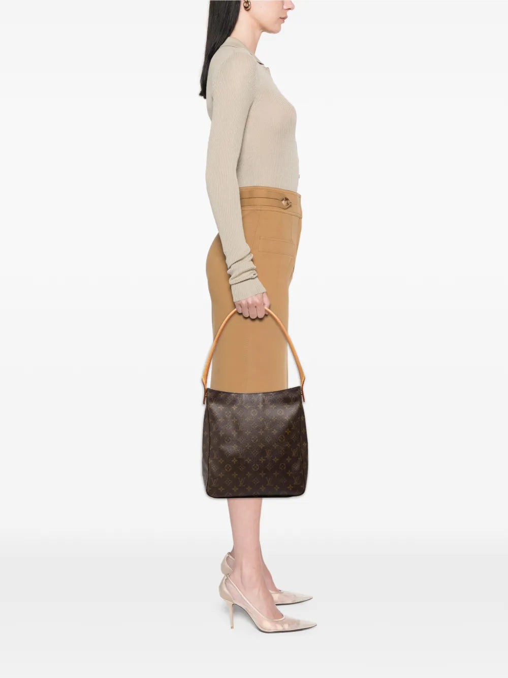 Louis Vuitton Pre Owned 2000 Monogram Looping Gm Shoulder Bag — Same as shown — Size One Size — Side View