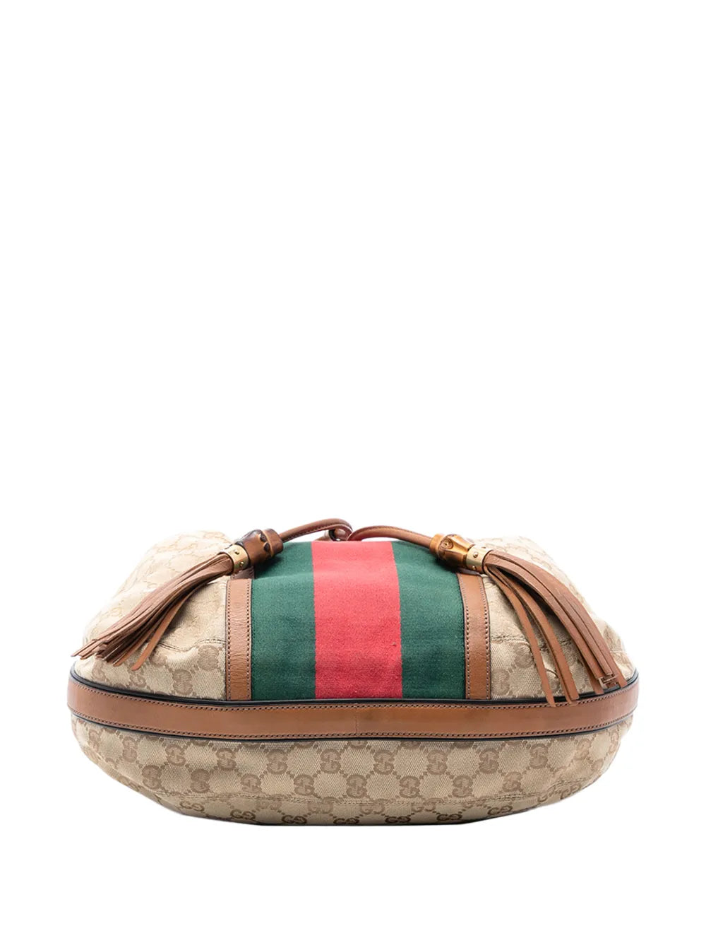 Gucci Pre Owned 2016 2025 Gg Canvas Web Rania Drawstring Hobo Bag — Same as shown — Size One Size — Top View