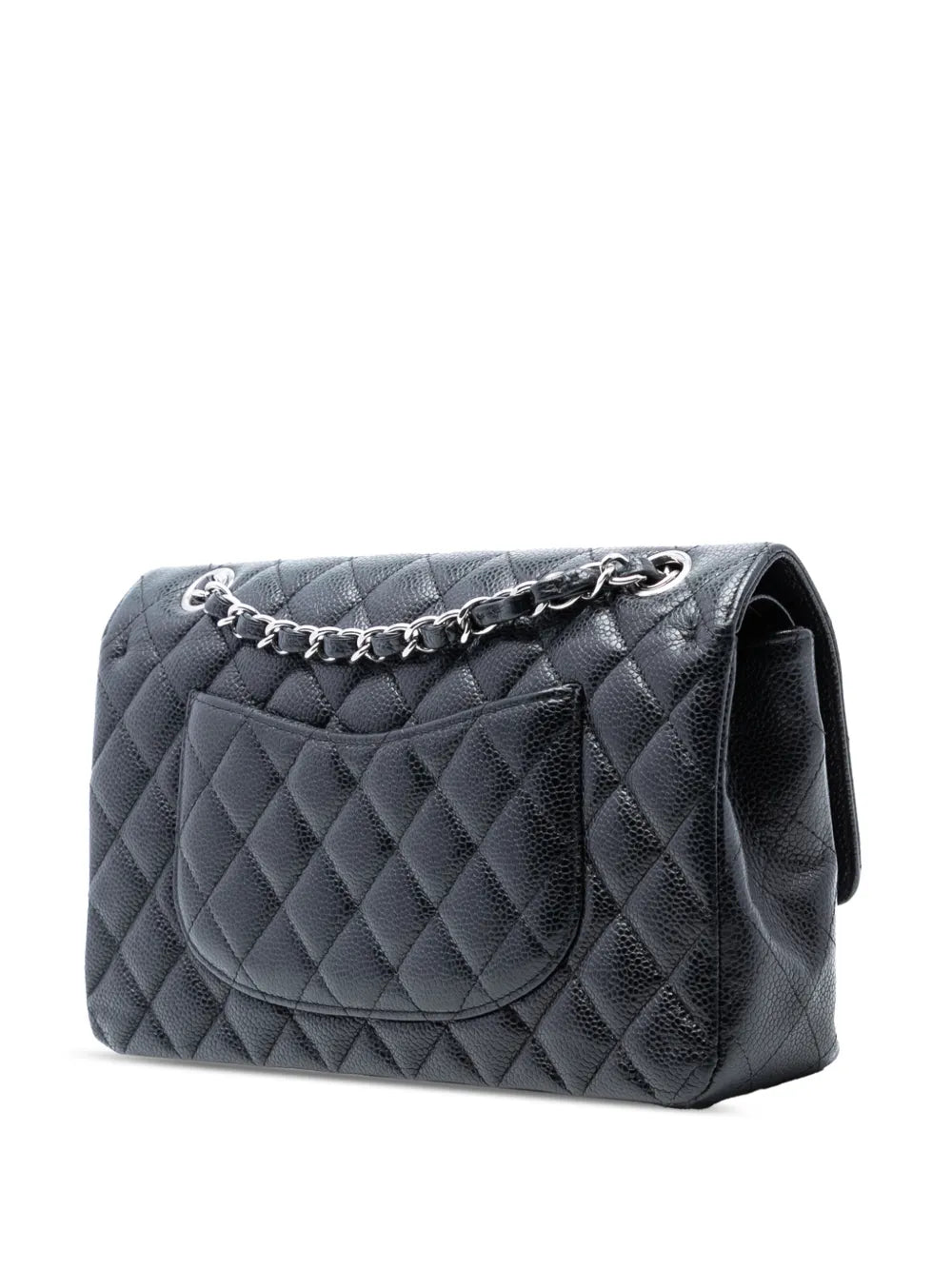 Chanel Pre Owned 2014 2015 Medium Classic Caviar Double Flap Shoulder Bag — Same as shown — Size One Size — Back View