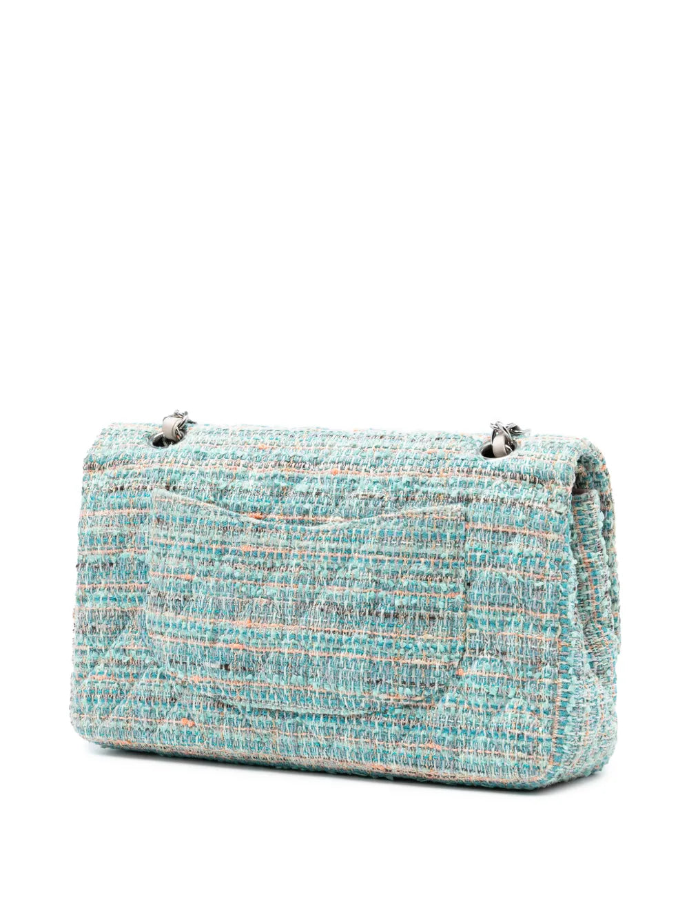 Chanel Pre Owned 2010 2011 Medium Classic Tweed Double Flap Shoulder Bag — Same as shown — Size One Size — Back View