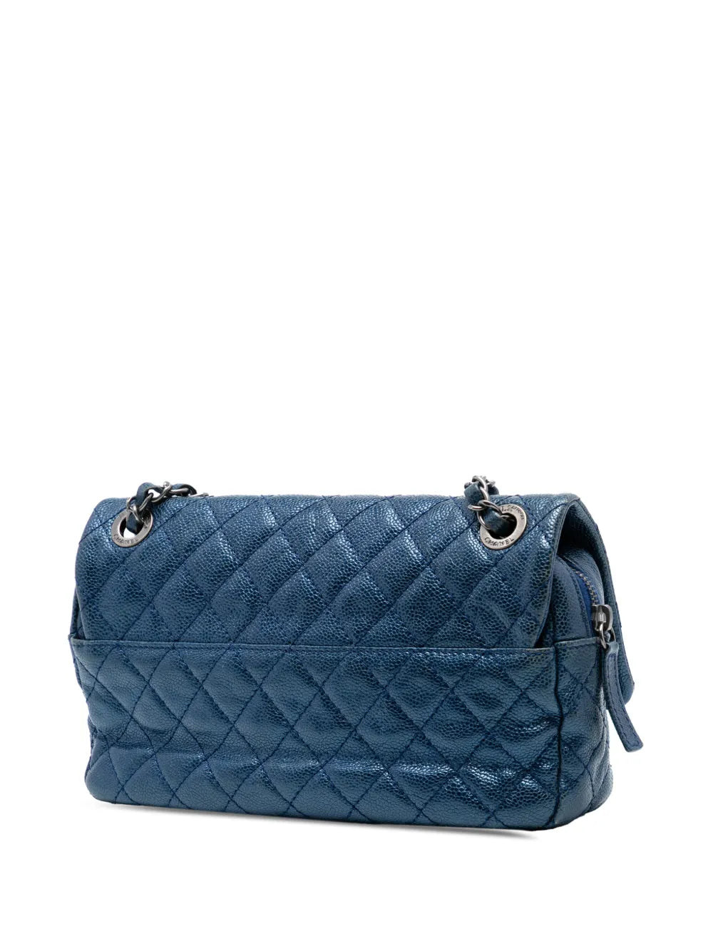 Chanel Pre Owned 2012 Medium Quilted Iridescent Caviar Easy Flap Shoulder Bag — Same as shown — Size One Size — Back View
