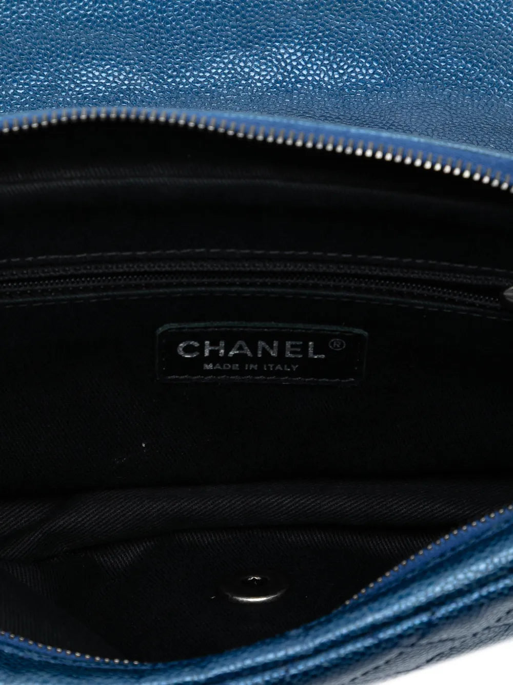 Chanel Pre Owned 2012 Medium Quilted Iridescent Caviar Easy Flap Shoulder Bag — Same as shown — Size One Size — Detail View