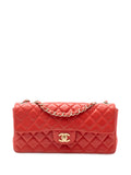 Chanel Pre Owned 2009 2010 Classic Lambskin East West Single Flap Shoulder Bag — Same as shown — Size One Size — Front View