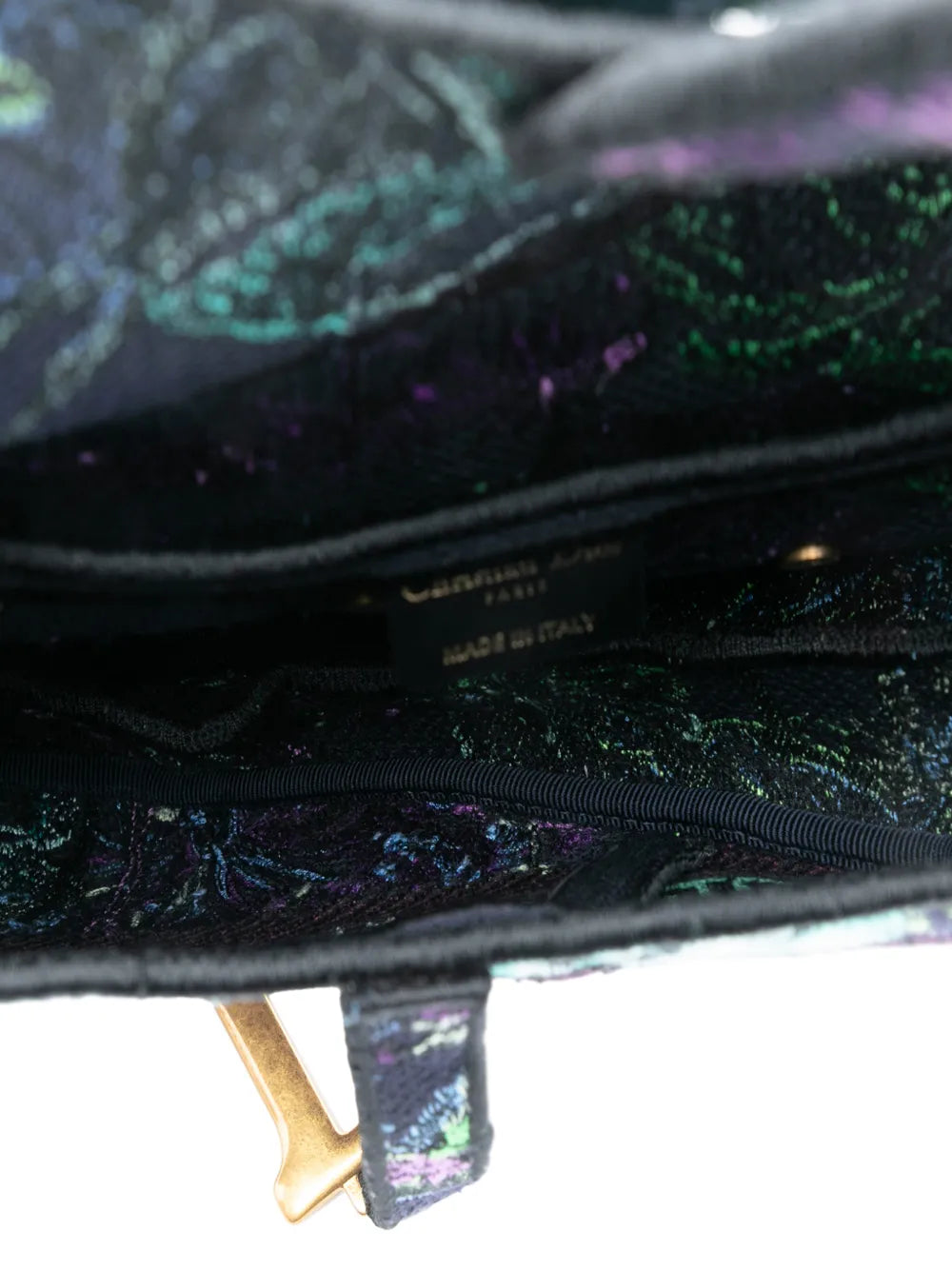 Christian Dior Pre Owned 2023 Canvas Embroidered Floral Saddle Bag Shoulder Bag — Same as shown — Size One Size — Detail View