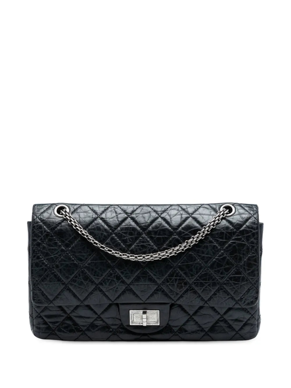 Chanel Pre Owned 2008 2009 Reissue 255 Aged Calfskin Double Flap 227 Shoulder Bag — Same as shown — Size One Size — Front View