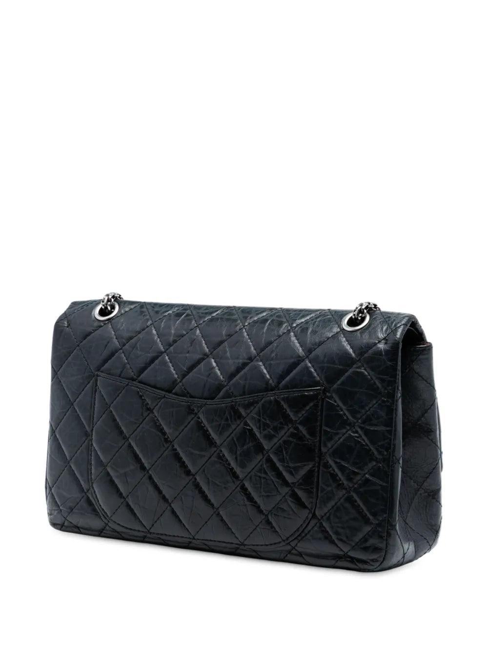 Chanel Pre Owned 2008 2009 Reissue 255 Aged Calfskin Double Flap 227 Shoulder Bag — Same as shown — Size One Size — Back View