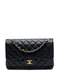 Chanel Pre Owned 2013 2014 Jumbo Classic Caviar Double Flap Shoulder Bag — Same as shown — Size One Size — Front View