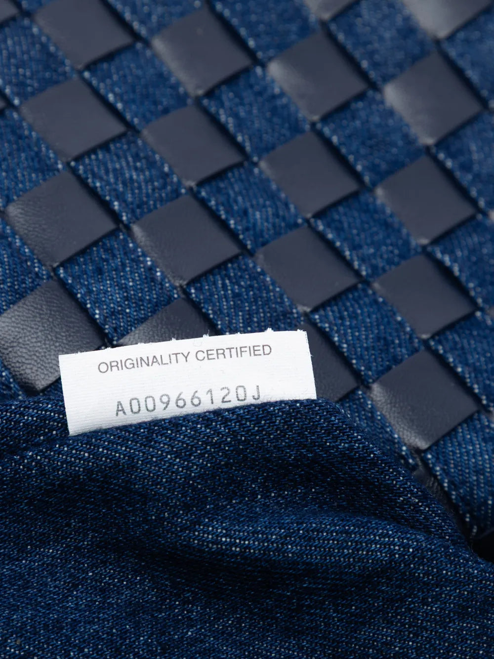 Bottega Veneta Pre Owned 2012 2025 Large Calfskin And Denim Intrecciato Hop Hobo Bag — Same as shown — Size One Size — Lifestyle View