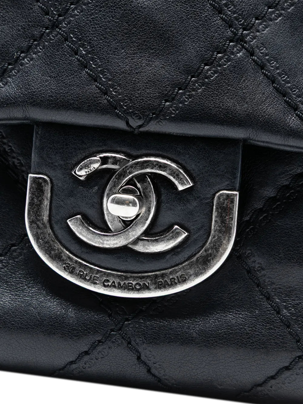 Chanel Pre Owned 2013 2014 Paris Edinburgh Jumbo Quilted Calfskin Coco Sporran Flap Shoulder Bag — Same as shown — Size One Size — Lifestyle View