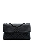 Chanel Pre Owned 2014 2015 Cc Quilted Calfskin Hamptons Foldover Flap Shoulder Bag — Same as shown — Size One Size — Front View