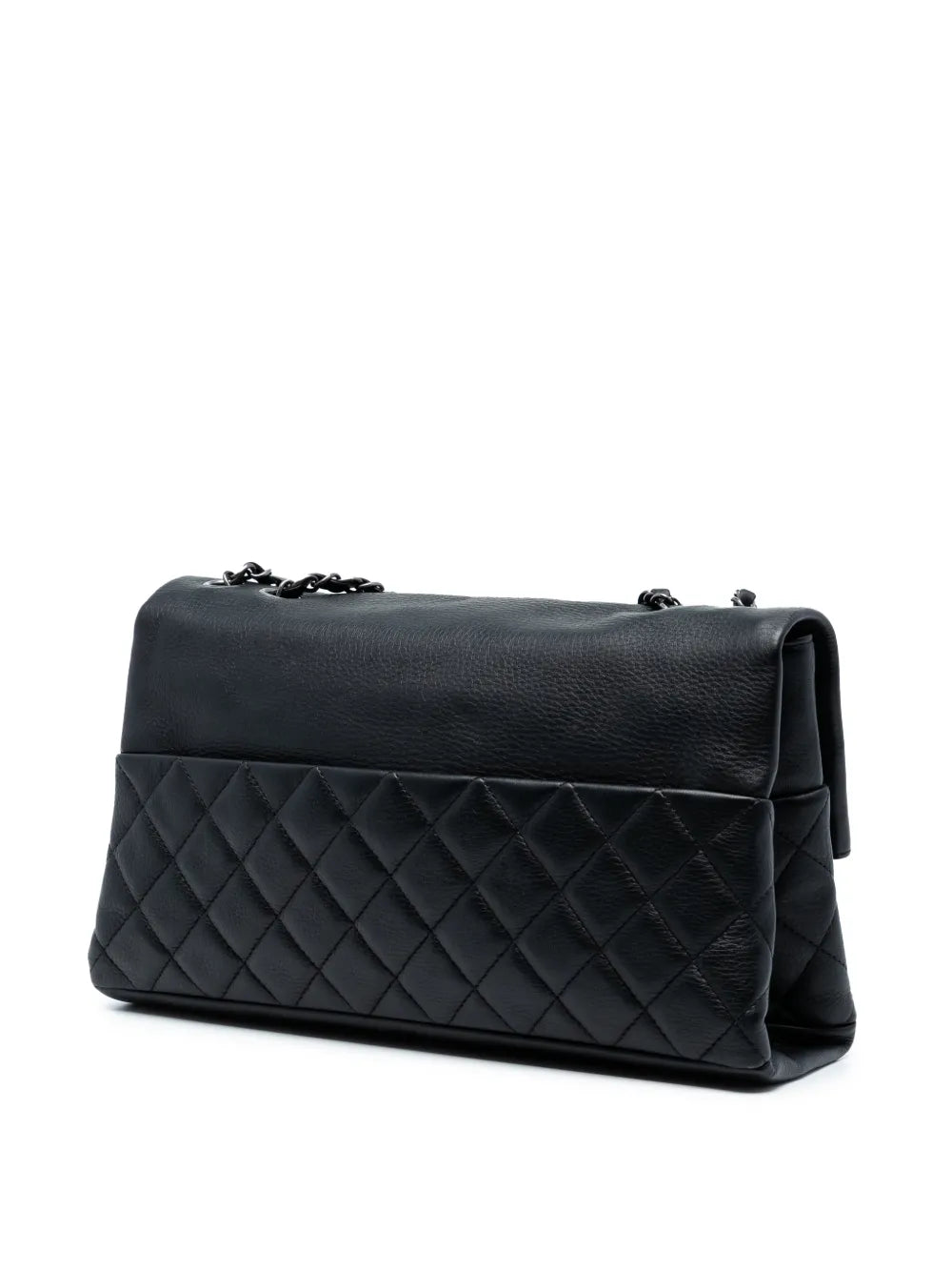 Chanel Pre Owned 2014 2015 Cc Quilted Calfskin Hamptons Foldover Flap Shoulder Bag — Same as shown — Size One Size — Back View