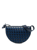 Bottega Veneta Pre Owned 2012 2025 Mini Leather And Denim Intrecciato Sunrise Hobo Bag — Same as shown — Size One Size — Front View