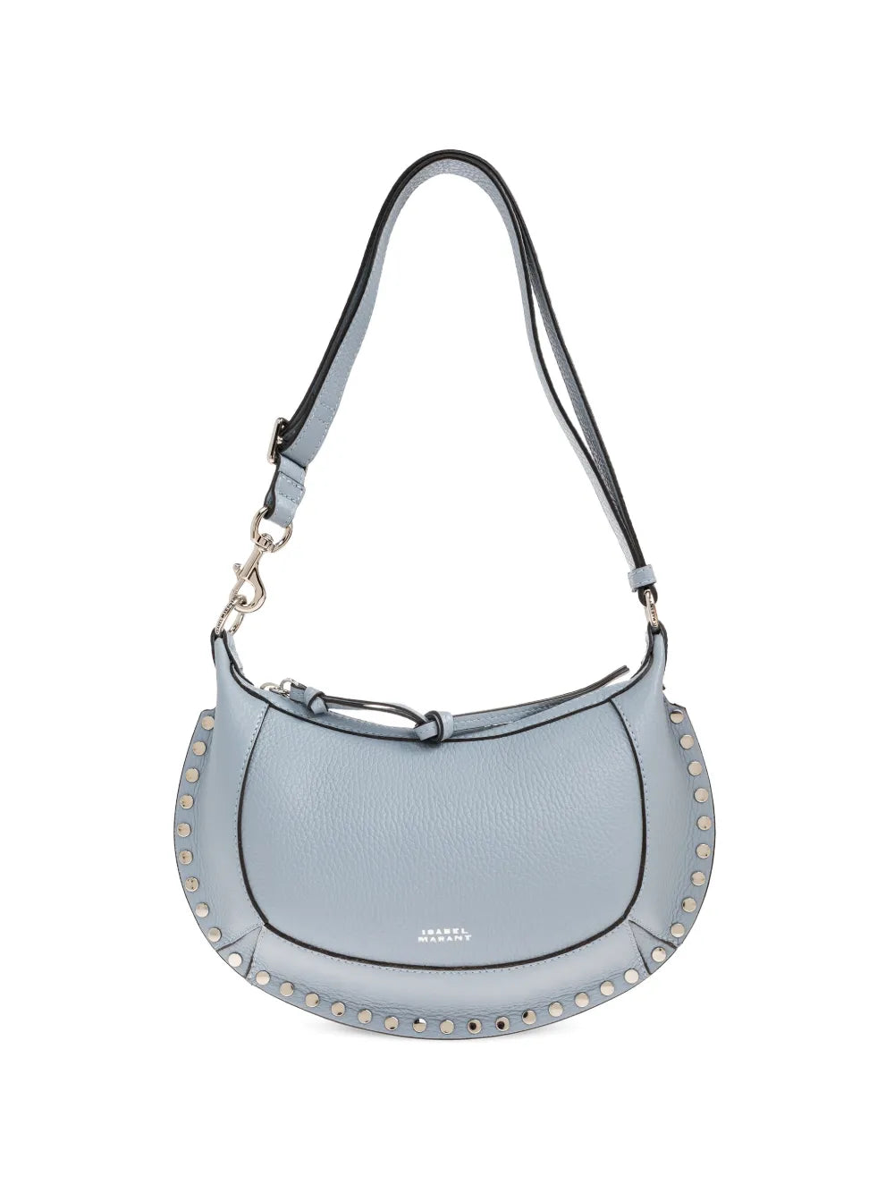 Isabel Marant Oskan Moon Studded Leather Shoulder Bag — Same as shown — Size One Size — Front View